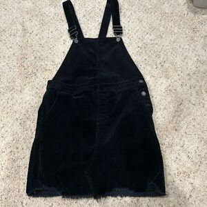 Arizona Jean Co. Black Corduroy Overall Skirt Dress size S